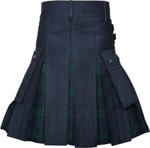 Load image into Gallery viewer, CLOUD KILT " Kilt for Men, Utility Kilt, 100% Cotton Jeans Hybrid Kilt, Modern Box Pleated Tartan Traditional Men's Kilt