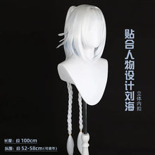 Load image into Gallery viewer, Synthetic Cosplay Wig Inspired By Game Girl-Ma-ra-ni, Realistic Scalp, Detachable Ponytail, Braided Headband, Clip on, Party