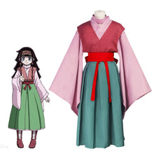 Load image into Gallery viewer, Anime Alluka Zoldyck Cosplay Costume Aruka Zorudikku Pink Green Japanese kimono Wigs Headwear Halloween Party Dressing