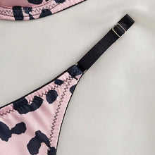 Load image into Gallery viewer, Sexy Leopard Print Bra And Panties Set Comfortable Push Up Lingerie Set