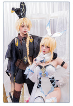 Load image into Gallery viewer, LAST BATCH UWOWO Genshin Impact Traveler Lumine Cosplay Costume Douji Bunny Suit Canon Aether&Lumine Cos Outfit Halloween Cos