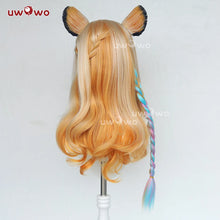 Load image into Gallery viewer, UWOWO Xilonen Wig Game Genshin Impact Xilonen Cosplay Wig With Ears Yellow Hair Long Hair Halloween Wig