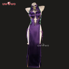 Load image into Gallery viewer, IN STOCK UWOWO C.C. Cosplay Codee Geasss: C.C. CC Purple Cheongsam Cosplay Costume Purple Dress Halloween Costume