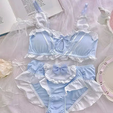 Load image into Gallery viewer, Japanese Cute Girl Lace Bra Set Hollow Sexy Sweet Rimless Underwear Bras for Women