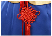 Load image into Gallery viewer, Cosplay Dress Blue Halter Neck High Slit Cheongsam Feminine Halter Neck Street Fighter Game Costume Halloween