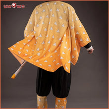 Load image into Gallery viewer, LAST BATCH UWOWO Zenitsuu Cosplay Costume New Design Haori Coat Uniform Shirt Pants Belt Halloween Costumes