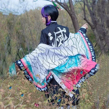 Load image into Gallery viewer, Anime Demon Slayer Kochou Shinobu Cosplay Costume Kimetsu No Yaiba Kochou Uniforms Wigs Hairs Halloween For Kids Adult Cos Party