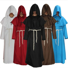 Load image into Gallery viewer, Halloween cosplay costumes ancient costumes medieval monk costumes monk robes wizard costumes priest costumes mask costume