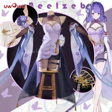 Load image into Gallery viewer, IN STOCK UWOWO Raiden Shogun Cosplay Game Genshin Impact Fanart Raiden Shogun Chinese Dress Qipao Cosplay Costume Halloween Cos