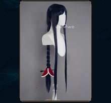 Load image into Gallery viewer, IN STOCK UWOWO Ahri Cosplay Wig Game League of Legends/LOL: Ahri Wig Champion Cosplay Wigs Ahri Hair Dark Blue 100cm Long Wig