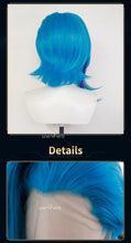 Load image into Gallery viewer, UWOWO Jinx Wig Game LOL: Arcane2 Fractured Jinx Cosplay Costume Wig Long Lace Wig Blue Hair Heat Resistant