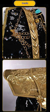 Load image into Gallery viewer, UWOWO Rumi Cosplay Collab Series: Kpop Huntrix Rumi GOLDEN Performance Black Suit Cosplay Costume XS-3XL Halloween Costume