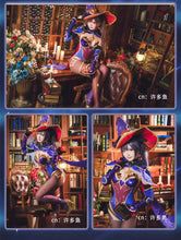 Load image into Gallery viewer, IN STOCK UWOWO Game Genshin Impact Mona Megistus Astral Reflection Cosplay Costume Enigmatic Astrologer Halloween Costume