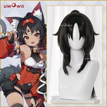 Load image into Gallery viewer, UWOWO Nekomiya Mana Wig Game Zenless Zone Zero Cosplay/ZZZ Cosplay Nekomiya Mana Cosplay Wig Long Hair Black Hair