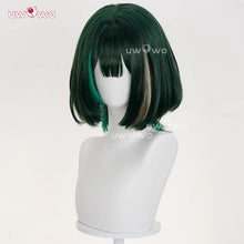 Load image into Gallery viewer, UWOWO Nefer Wig Game Genshin impact Nefer Cosplay Wig Short Hair Green Hair Halloween Wig