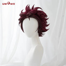 Load image into Gallery viewer, Tanjirouu Cosplay Wig 25cm Short Yellow Orange Gradient Demonn Slaying Hair