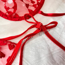 Load image into Gallery viewer, Sexy Bra Sets for Women Strap Lingerie Lace Embroidery Heart-shape Fairy Seamless Underwear See Through Exotic Set Bra Brief Set