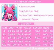 Load image into Gallery viewer, Ahri LOL Cosplay Costume Wig Ear Spirit Blossom League of Legends Cosplay Outfits Anime Halloween Party Costumes for Women Girl
