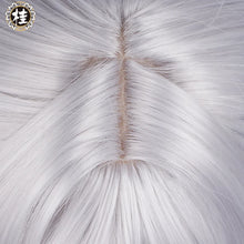 Load image into Gallery viewer, UWOWO Genshin Impact Shenhe Cosplay Wig 100CM Sliver-Grey Long Hair Game Liyue Cryo Shen He Character Halloween Wigs