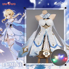 Load image into Gallery viewer, LAST BATCH UWOWO Traveler Lumine Cosplay Costume Game Genshin Impact Female Lumine Dress Full Set Oufits with Shinning Lights