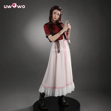 Load image into Gallery viewer, UWOWO Collab Series: Finall Fantasyy 7 Rebirthhh FF- 7 Aerithh Cosplay Costume Pink Dress Cosplay Long Dress