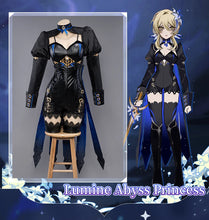 Load image into Gallery viewer, IN STOCK UWOWO Genshin Impact Fanart Abyss Lumine Princess Cosplay Costume Exclusive Traveler Lumine&Aether Halloween Costumes