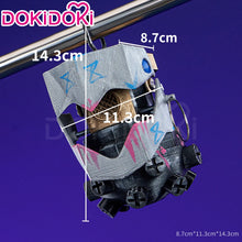 Load image into Gallery viewer, IN STOCK Jinxx Wig Game DokiDoki-R Women 38cm Hair Jinxx Cosplay Mask Tattoo Necklace Nails Bun Wig Luminous Ball Free Cap