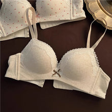 Load image into Gallery viewer, Sexy Lace Floral Bra Set Comfortable Non-steel Ring Beauty Back Small Breasts Gathered Up Support Anti-sagging Teenage Bra Set