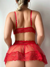 Load image into Gallery viewer, Erotic Bra Set For Wpmen Sexy Lingerie Set Lace Transparent Erotic Underwear Brief Sets Bra Kit Push Up Breves Sets Erotic Bra