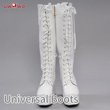 Load image into Gallery viewer, UWOWO Cosplay Shoes Universal Shoes Boots Black Blue White Rose High Tube Boots
