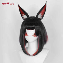 Load image into Gallery viewer, UWOWO Ahri Wig Game League of Legends/LOL: Ahri After Hours Mythic Variant Cosplay Wig With Ears ShortBlack Wig Halloween Wig