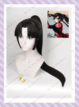 Load image into Gallery viewer, InuYasha Sango Hair Cosplay Headwear Black Long Styling Comic Wig