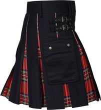 Load image into Gallery viewer, CLOUD KILT " Kilt for Men, Utility Kilt, 100% Cotton Jeans Hybrid Kilt, Modern Box Pleated Tartan Traditional Men's Kilt