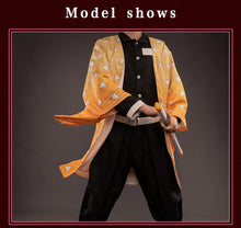 Load image into Gallery viewer, LAST BATCH UWOWO Zenitsuu Cosplay Costume New Design Haori Coat Uniform Shirt Pants Belt Halloween Costumes