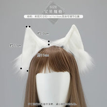 Load image into Gallery viewer, Cat Ear Headband Kawaii Fox Ear Lolita Cosplay Headwear Japanese Fluffy Hair Accessories Adjustable Ear Jk Role Play Headdress