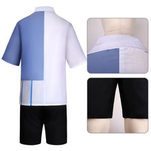 Load image into Gallery viewer, Anime Link Click Lucas Cosplay Costume White Short Wig Lu Guang Blue Shirt Pant Hat Full Set Daily Clothing Halloween