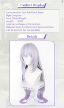 Load image into Gallery viewer, UWOWO Honkai Star Rail Black Swan Cosplay Wig 90cm Long hair Silver Purple Hair