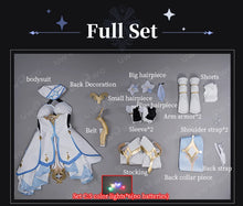 Load image into Gallery viewer, LAST BATCH UWOWO Traveler Lumine Cosplay Costume Game Genshin Impact Female Lumine Dress Full Set Oufits with Shinning Lights