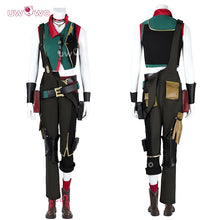 Load image into Gallery viewer, UWOWO Jinx Cosplay Collab Series: Game LOL Arcane S2 Powder/Jinx Buns Hair Alternative Universe AU Cosplay Costume Halloween cos