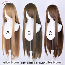 Load image into Gallery viewer, 73 Colors 100cm Long Straight Cosplay Wig Anime Compatible Universal Omopinenet Heat Resistant Synthetic Hair Wigs + Wig Cap