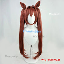 Load image into Gallery viewer, Game Umamusume: Pretty Derby Daiwa Scarlet Cosplay Costume Wig Ears Anime Uma Musume Racing Association Dress Hallowen Suit tail