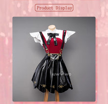 Load image into Gallery viewer, UWOWO Abyss Cosplay Needy Women Overdose Cosplay XS-3XL Black Leather Skirt Shirt Halloween Costumes Outfit Anime JK Uniform