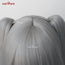 Load image into Gallery viewer, UWOWO HalfordD Wig Game Azurr Lanee Halfordd Bunny Cosplay Wig With Tonytail Long Hair Gray Hair