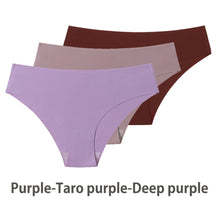 Load image into Gallery viewer, 3 Pcs Set Seamless Panties for Women Breathable Low Waist Sexy Underwear Solid Silk Briefs Invisible Seamless Panties Woman