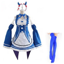 Load image into Gallery viewer, Anime Ram Rem Lolita Maid Cosplay Costumes Vestido Re:zero Kara Hajimeru Isekai Seikatsu Halloween Costumes for Women Loli Dress