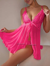 Load image into Gallery viewer, Sexy Pajamas Women's Lace Underwear Lingerie One Piece Fashion Erotic Sexy Bodysuits V-Neck Home Service