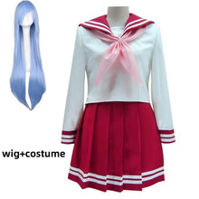 Load image into Gallery viewer, Anime Luckystar Izumi Konata Cosplay Costume Japan South Korea School Uniform Red Skirt Shirt Wig Woman Sexy Carnival Suit