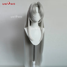 Load image into Gallery viewer, UWOWO Carlotta Wig Game Wuthering Waves WuWa Carlotta Montelli Cosplay Wig With Tonytail Long Hair Gray Hair