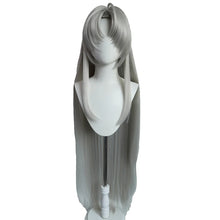 Load image into Gallery viewer, UWOWO Carlotta Wig Game Wuthering Waves WuWa Carlotta Montelli Cosplay Wig With Tonytail Long Hair Gray Hair