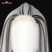 Load image into Gallery viewer, UWOWO Frankiee Stein 1 Cosplay Wig Black Silver 90CM Long Hair Heat Resistant Halloween Cosplay Outfit Wig